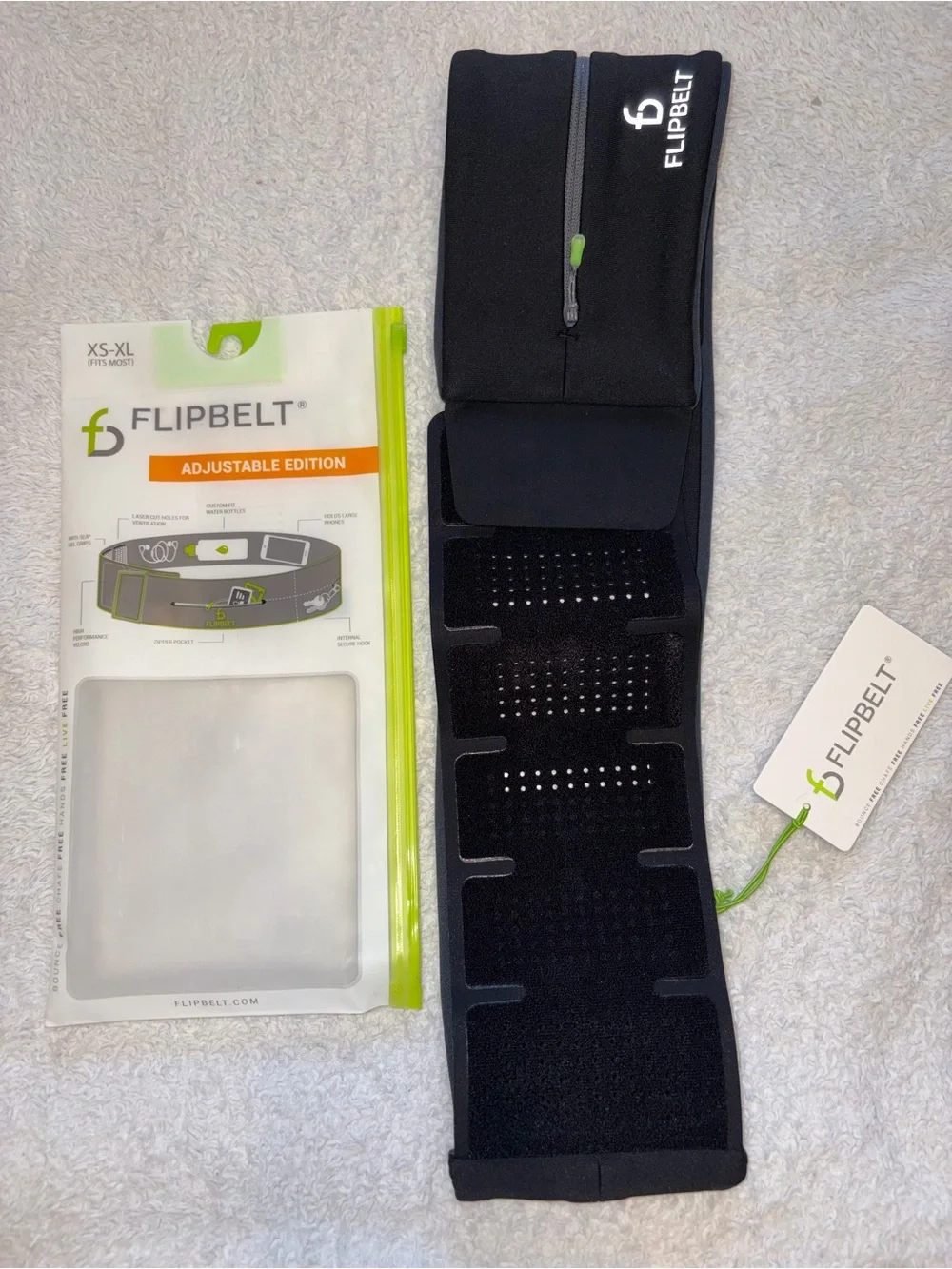 FlipBelt Adjustable Running Belt - Black